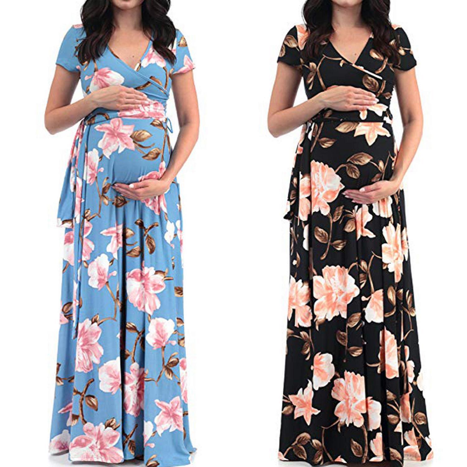 Floral Maternity Dress Detail 1