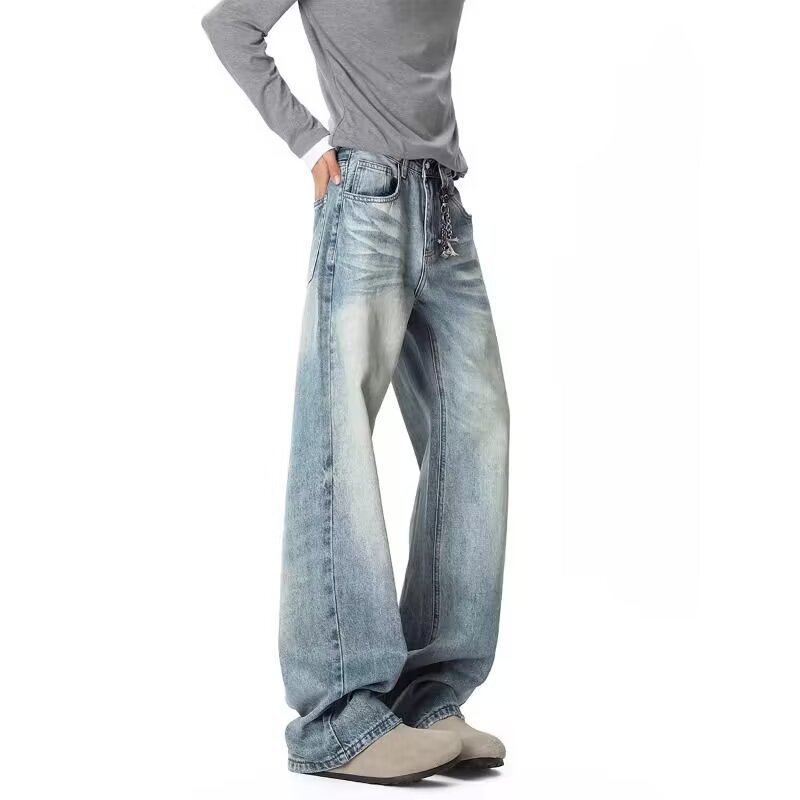 Men Honeycomb Weave Jeans Hexagon Texture Denim Pants Slim Fit Unique Pattern Trousers Artisan Craft Supplier