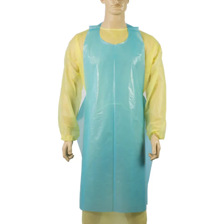 Blue CPE Gown Disposable CPE Isolation Gowns PE Gown Ttumb up Hospital Clothes Level 3