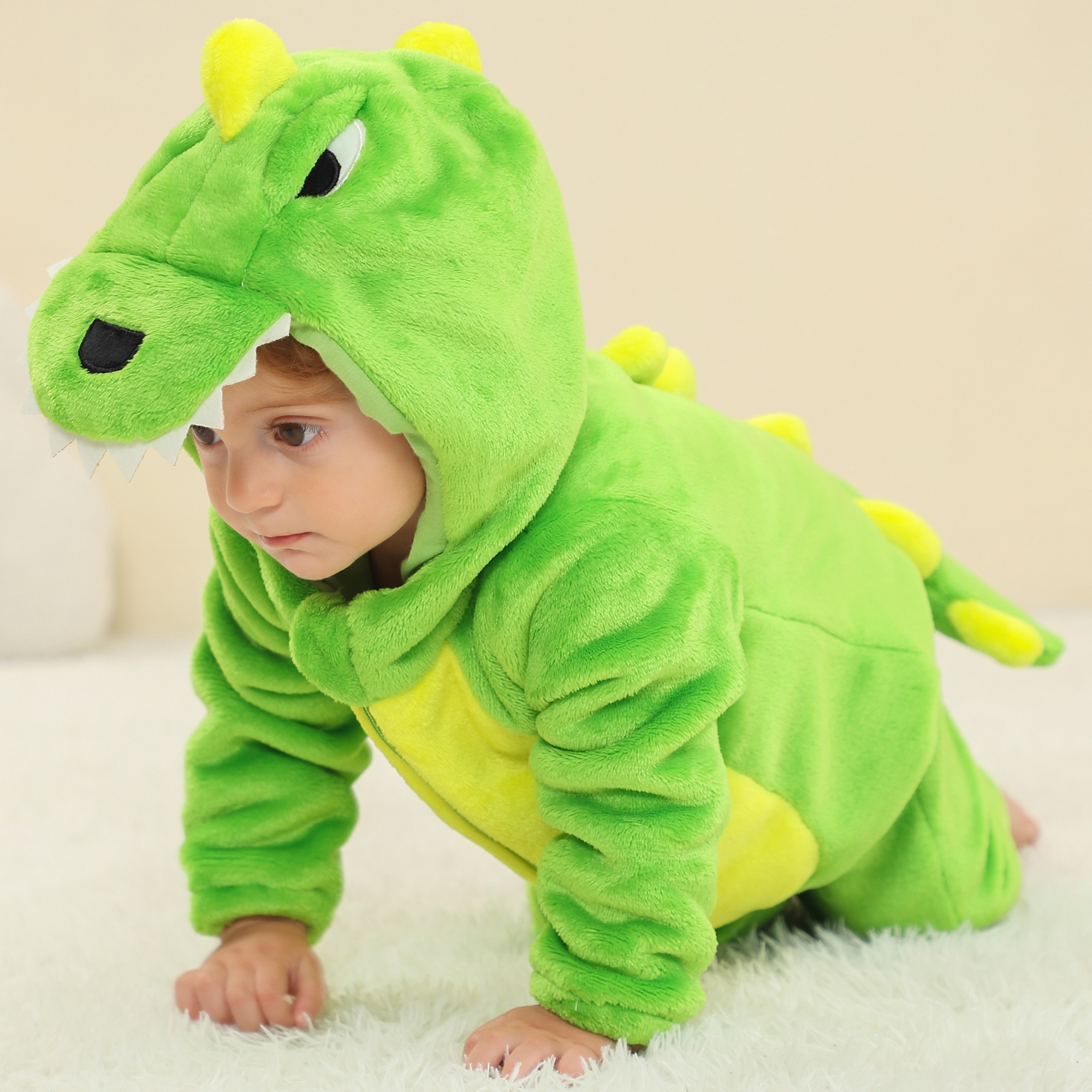 Michley 3D Cartoon Wholesale Baby Rompers Newborn Outdoor Clothing Autumn and Winter Thicker Baby Onesies Clothes