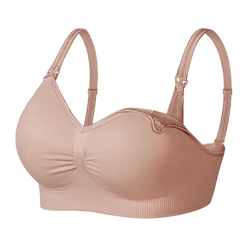 Plus Size Postpartum Sujetador De Lactancia Seamless Wireless Breastfeeding Bra Front Open Maternity Nursing Bra for Womens