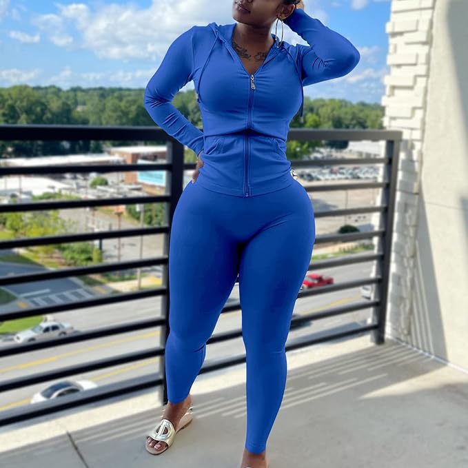 Women's Two-Piece Jogging Set Activewear Pants Outfit