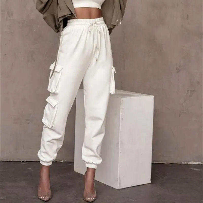 2025 Wholesale High Quality Unisex Three Pocket Harem Pants Ladies Trouser Jogger Workout Cargo Pants for Women