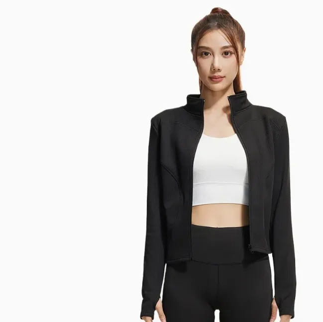 Mesh Spliced Yoga Fitness Coat Women Loose Breathable Yoga Cardigan Training Outerwear