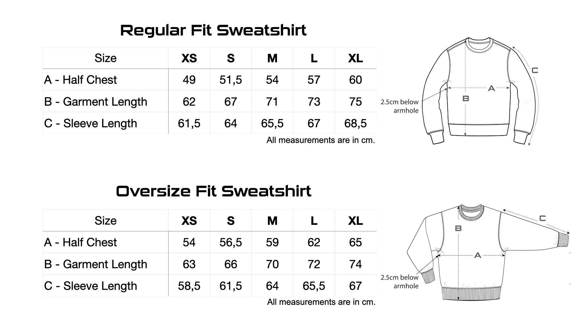 Size Chart Diagram