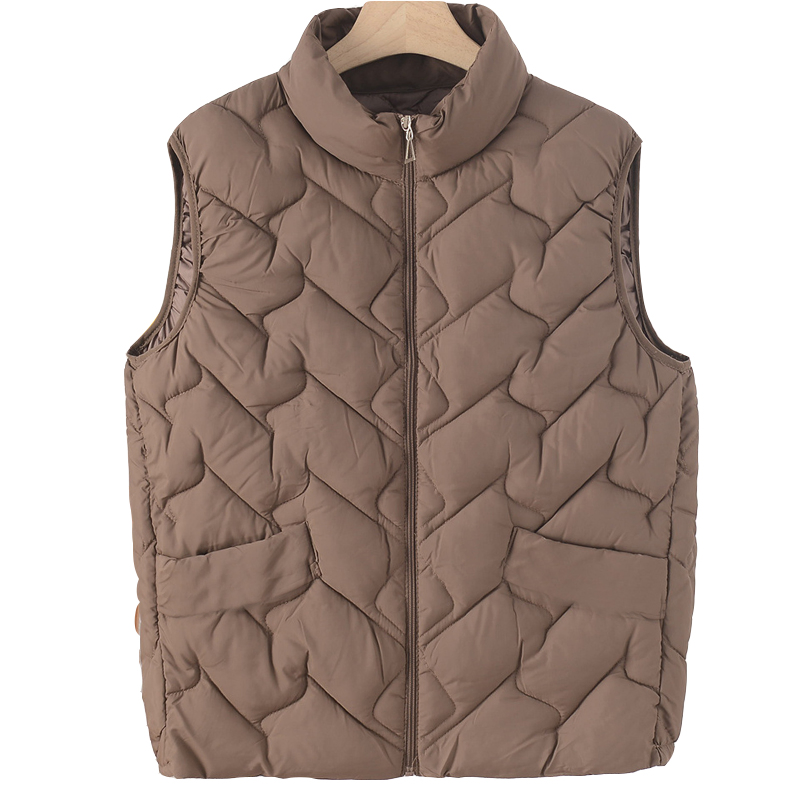 Trendy Women's Outerwear with 100% Polyester Padding and Lining, Women Sleeveless Puffer Jacket Quilted Vest