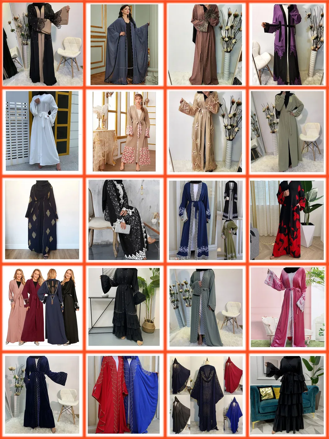 Woman Hijabs Fashion Maxi Dress Details