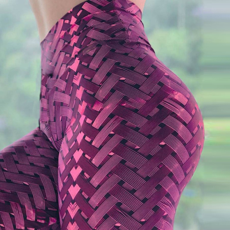 New Fashion 3D Pattern Print Reflective Woven Leggings Breathable Yoga Pants for Spring Sizes XL and 3XL Available