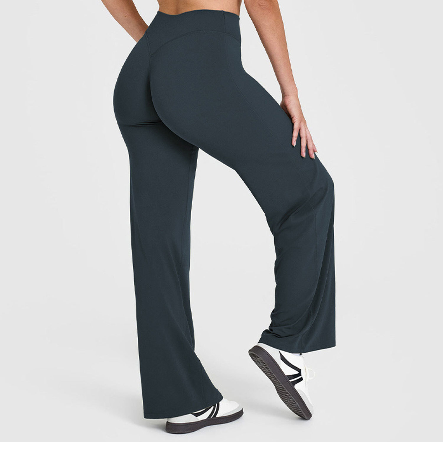 High Waisted Straight Leg Yoga Pants - Detail 9