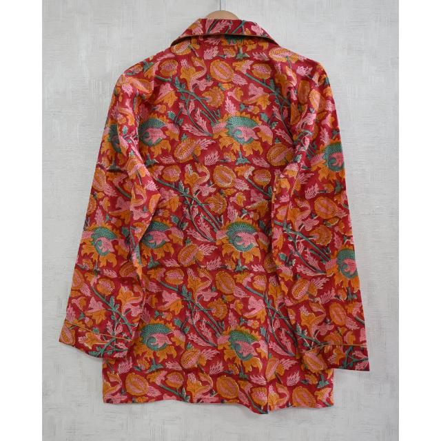 Women Summer Casual Floral Cotton Lounge Wear Pajama Set Breathable Quick Dry Soft Long Sleeve Intimate Sleepwear Nightwear
