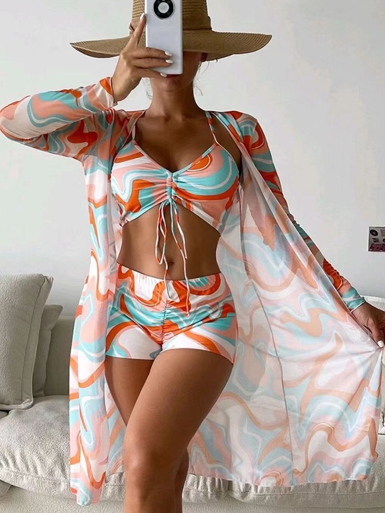 Wholesale Beach Designer SwimSuit Girls Bikini Beachwear Floral Push up Bikini Manufacturer Swimwear Women