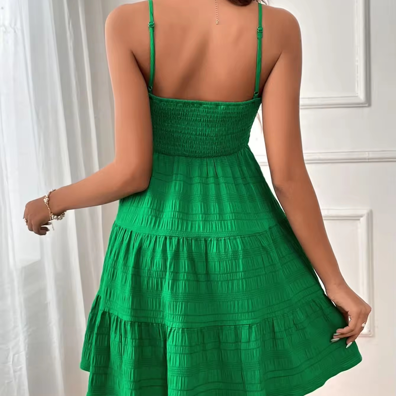 Cotton Dresses Women Long Maxi Summer Chic One Line Neck Dress for Women s Summer 2024 in European and American Style
