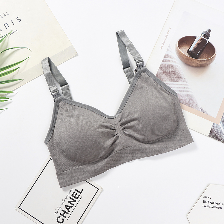 Wholesale Breathable Strapless Nursing Bras Everyday Style Knitted Maternity Underwear for Pregnant Women Breastfeeding Bra