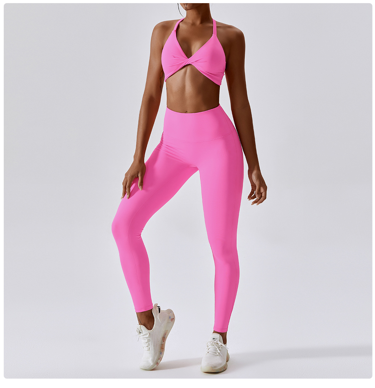 Wholesale Athletic Clothing Ladies Gym Fitness Sports Workout Yoga Clothes Suit Activewear Seamless Women Active Wear Yoga Set
