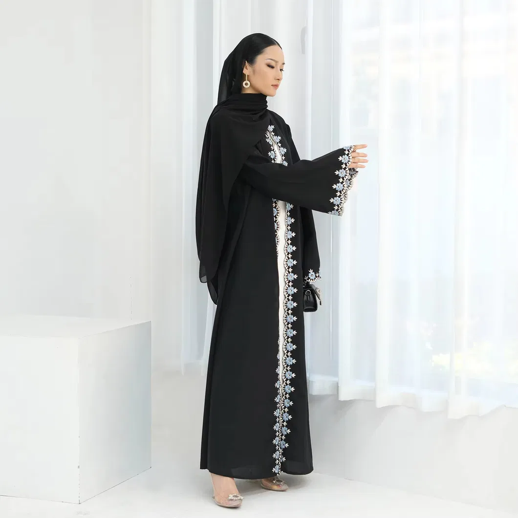 EID Modest Dubai Abaya Open Muslim Trendy Abaya