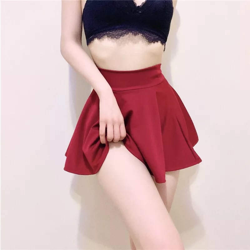 2024 Women's Plus Size Polyester Mini Skirts Quick Dry Breathable Solid Summer Casual Customizable Best Quality Wholesale Prices