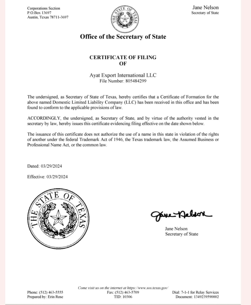 LLC Registration