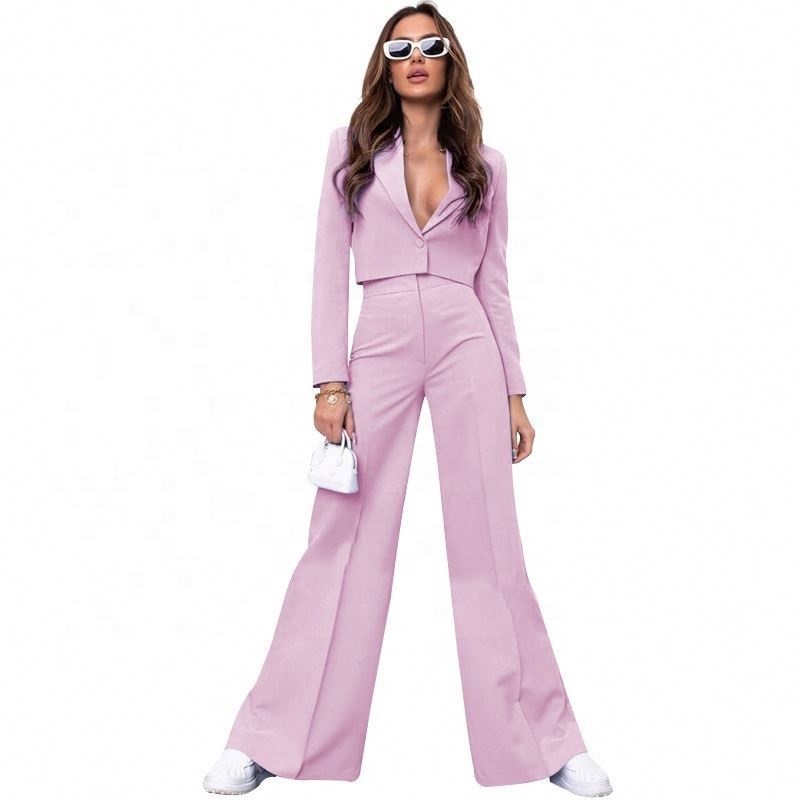 OuYaan Popular Solid Color Short Long Sleeve Small Suit