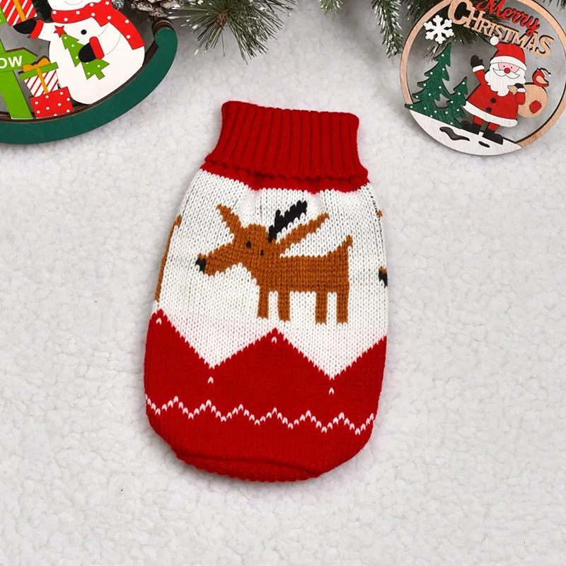 Hot Selling Christmas Pet Cat Dog Sweater Warm Dog Winter Knit Clothes