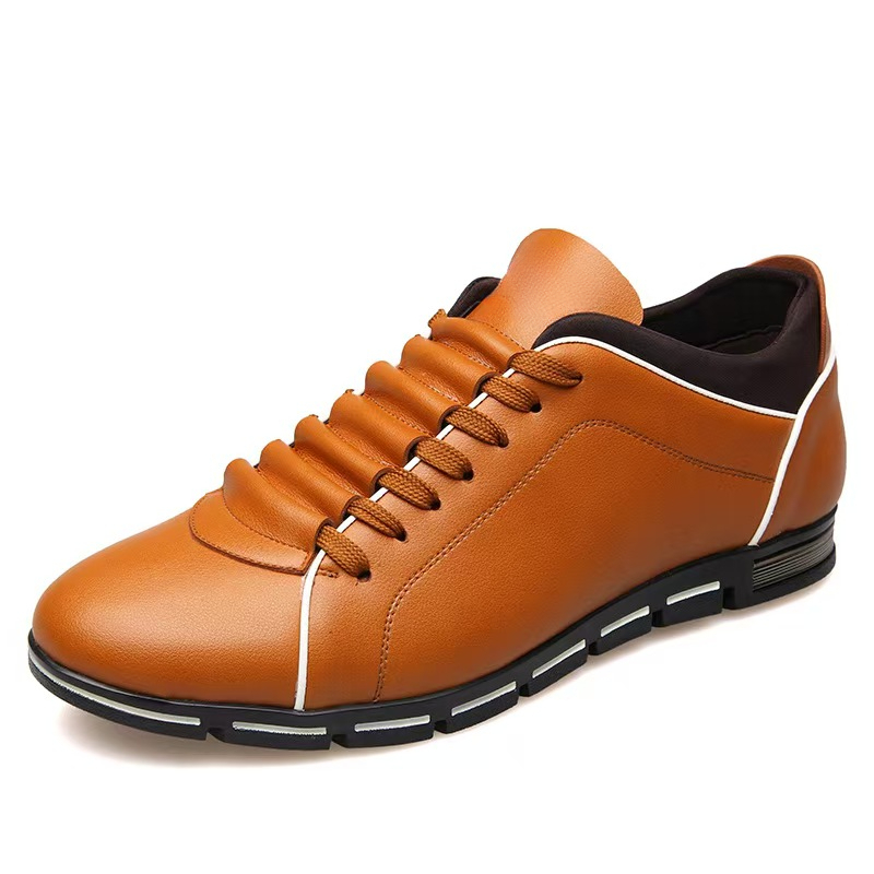 Men's Genuine Leather Breathable Mesh Slip-On Casual Sports Business Multifunctional Soft Sole Wearable Commuting Shoes