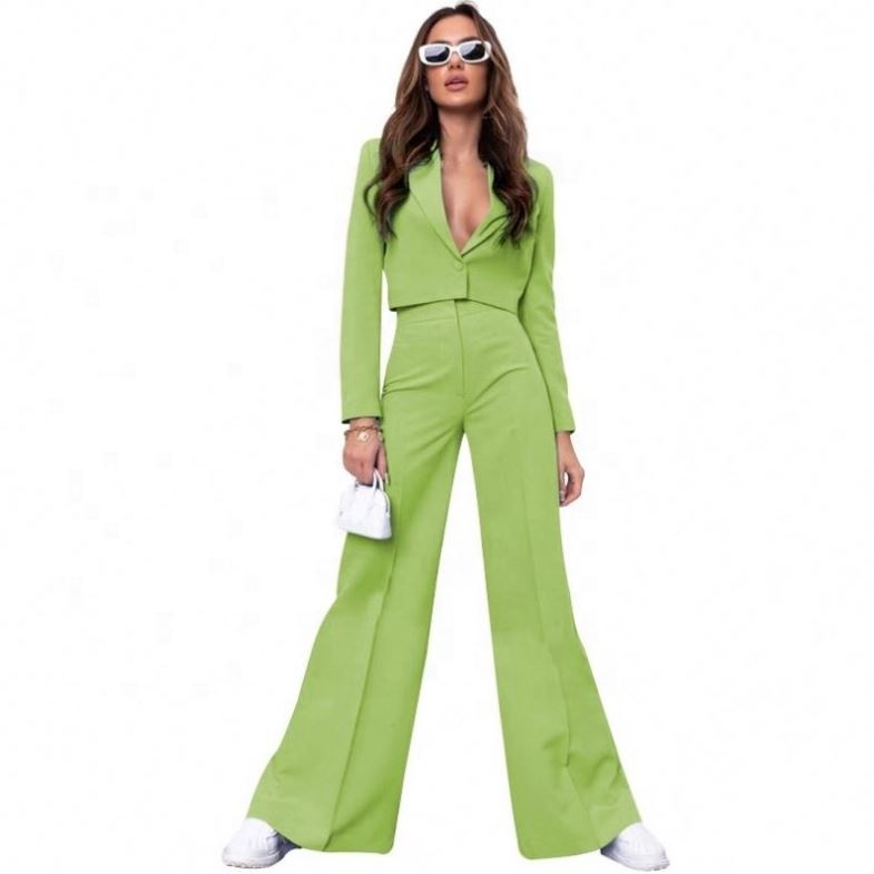 OuYaan Popular Solid Color Short Long Sleeve Small Suit
