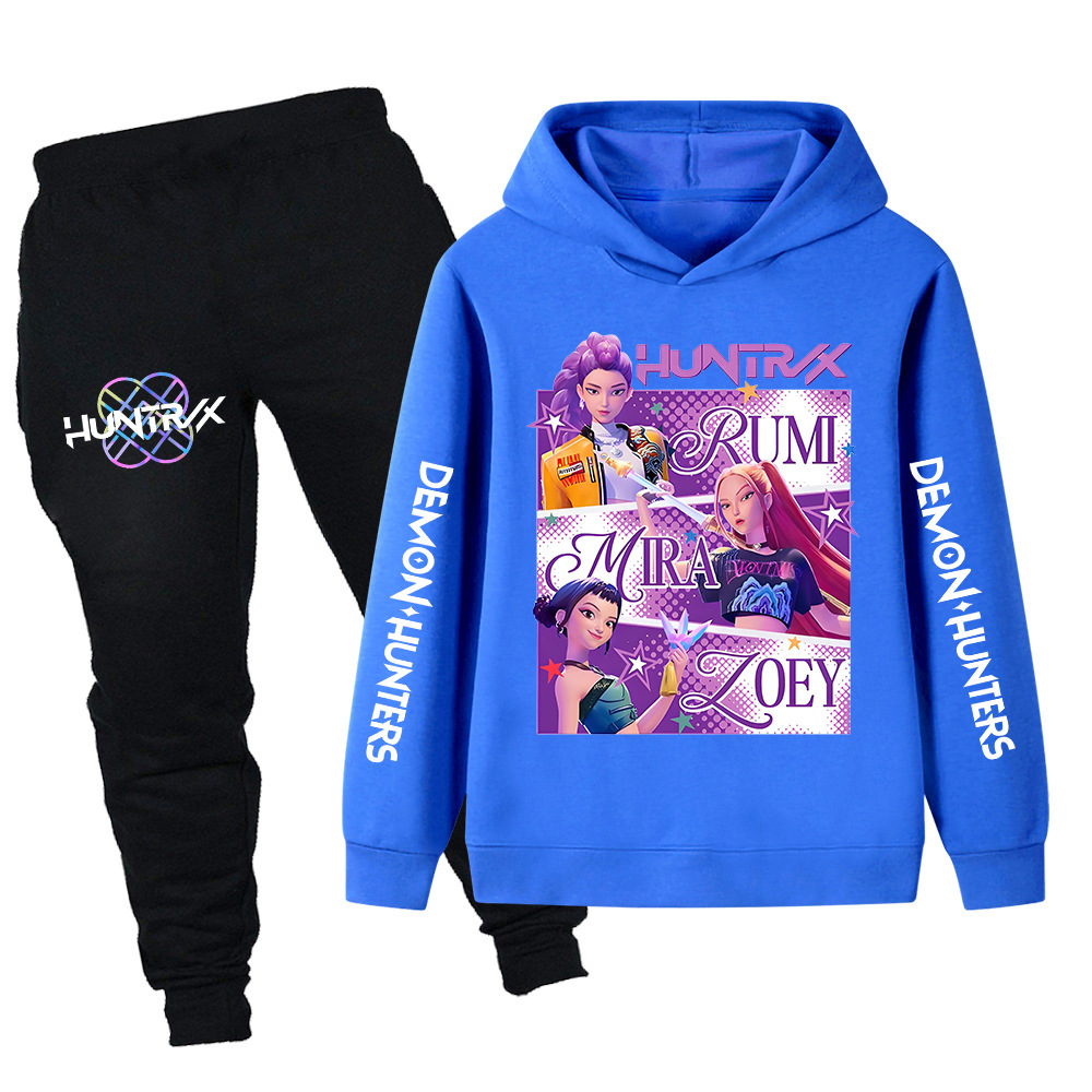 Cross-Border Maternity Set Kpop Girls' Sweatshirt Hoodie + Pants Polyester