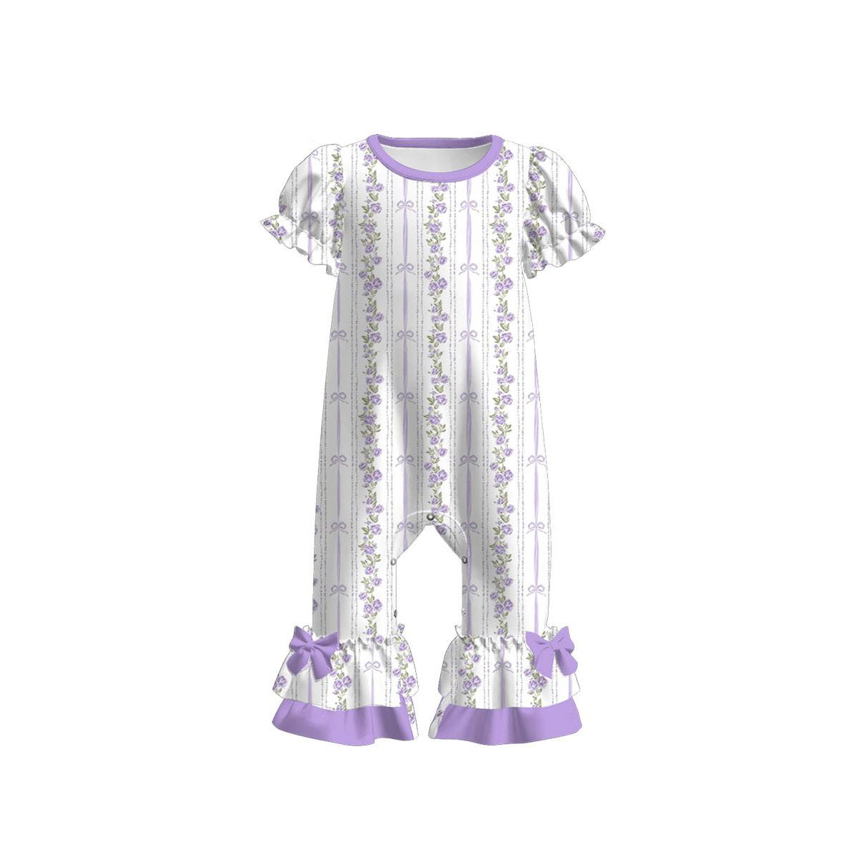 Preorder MOQ 5 Small Flowers Bows Little Girls Outfits Dress Romper Wholesale Sisters Summer Children Clothing Boutique Clothes