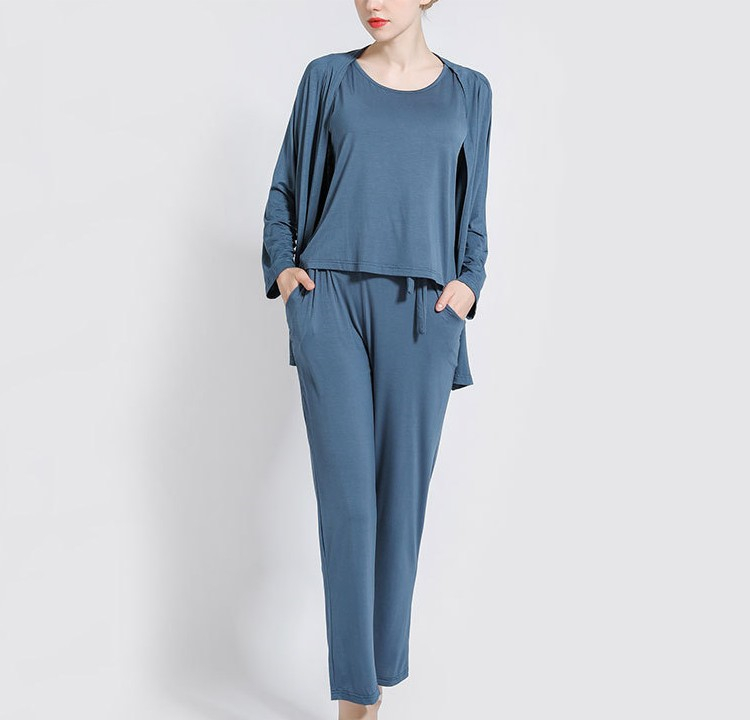 Women's Sleepwear Cotton Pajamas Women Sleepwear Pijamas Woman Nighty Three-piece Sets