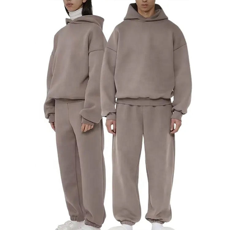 Custom Tracksuit Men Embroidered Hoodie Jogger Set Oversized Pullover Hoodies Sweatpants For Unisex