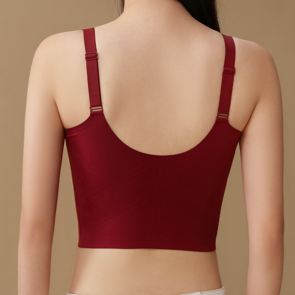 Wholesale Push-Up Wire-Free Front Zipper Bra Adjustable Straps Breathable Seamless Side Widening Design Shaping Underwear