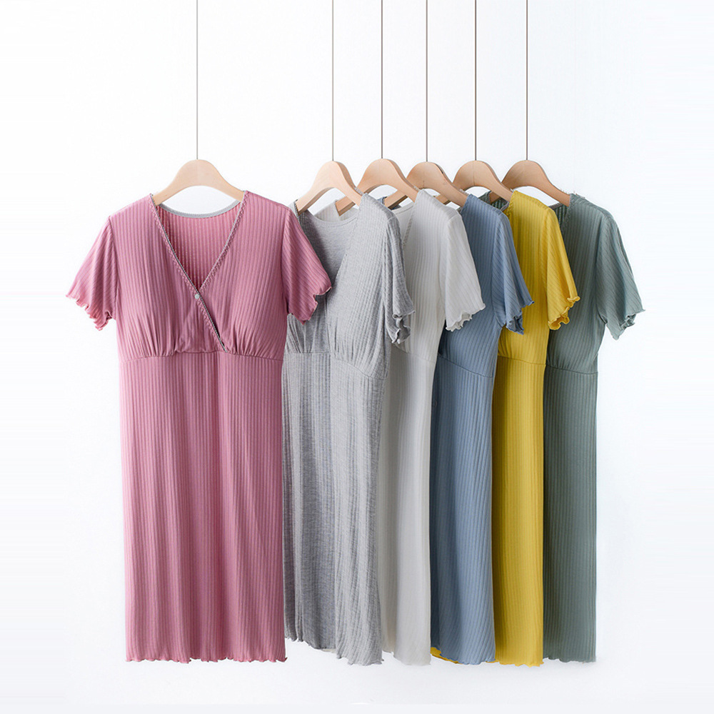 Summer and Autumn Fashionable Maternity Dress Postpartum Nursing Clothing for Women for Busy Moms