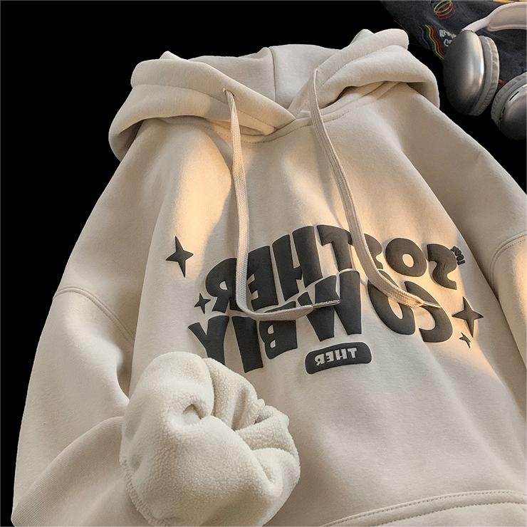 Thick Hoodi Custom Cotton Polyester Men Winter Heavyweight Fleece Hoodies Foam Logo Unisex Graphic Manufacturers Hoodie For Men