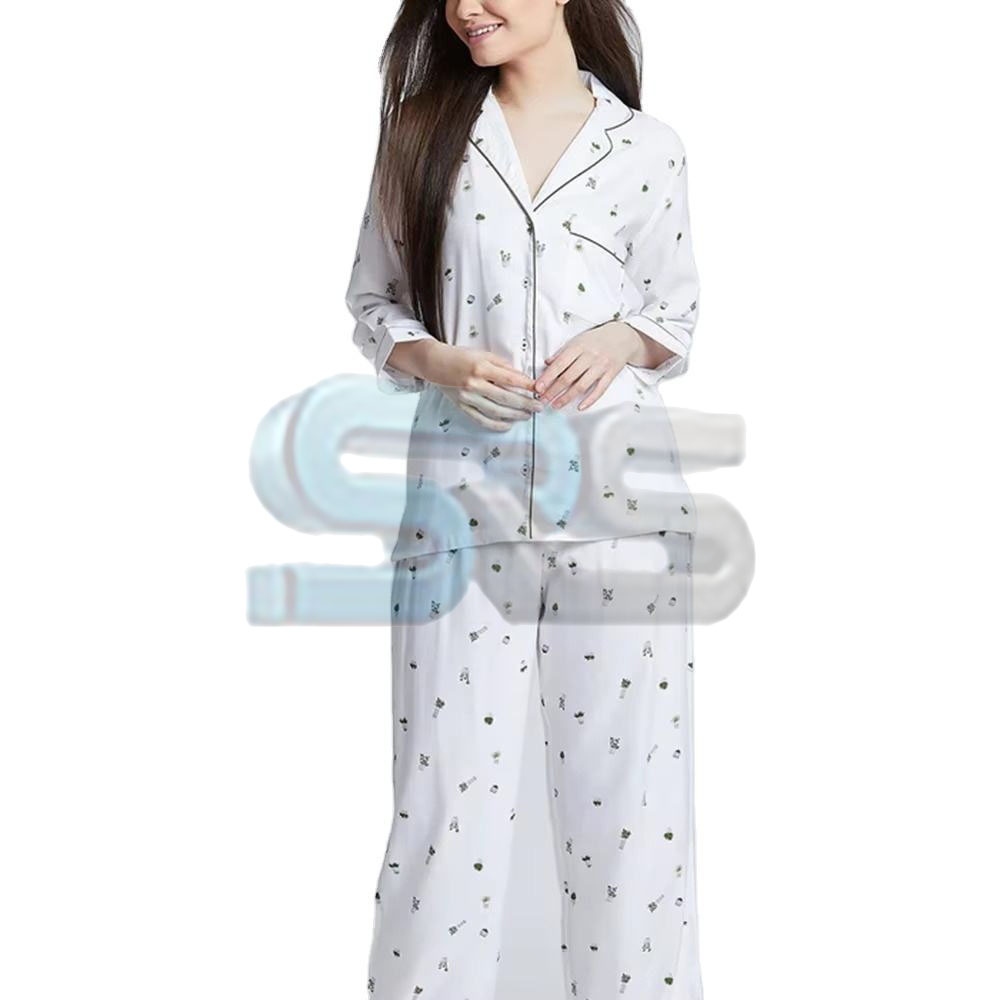 Custom Women Sleeping Suit Short Sleeve Modal Lightweight Lounge Wear 2 Piece Nightwear Sleep Sets Wholesale High Quality