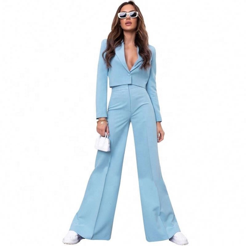 OuYaan Popular Solid Color Short Long Sleeve Small Suit
