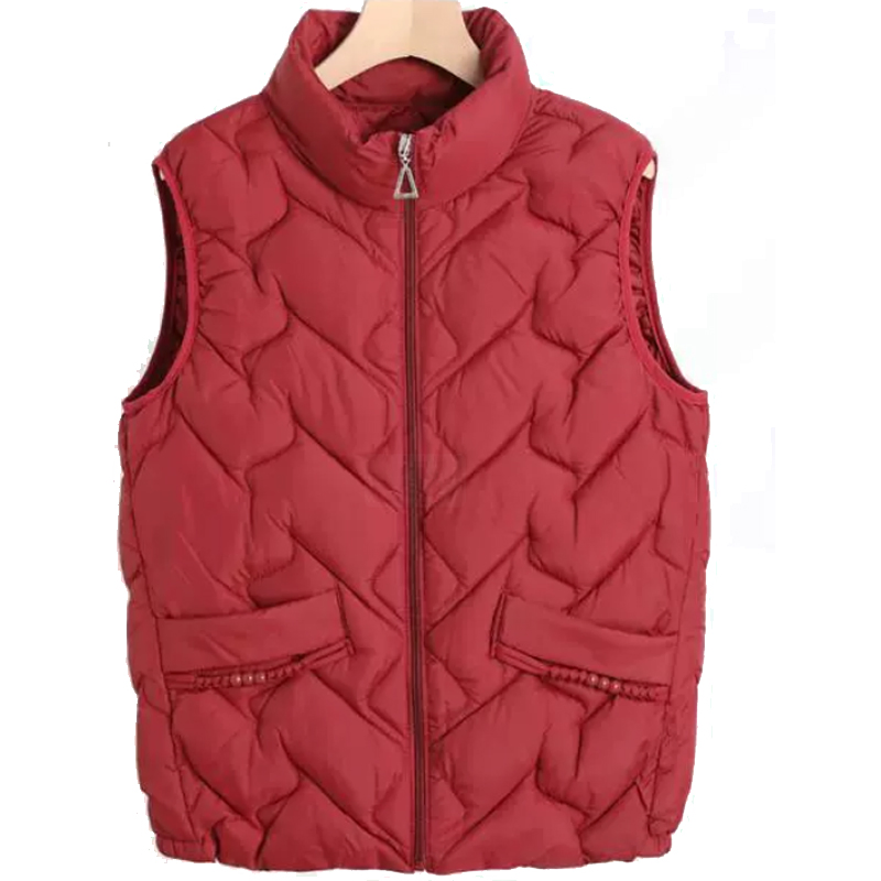 Trendy Women's Outerwear with 100% Polyester Padding and Lining, Women Sleeveless Puffer Jacket Quilted Vest