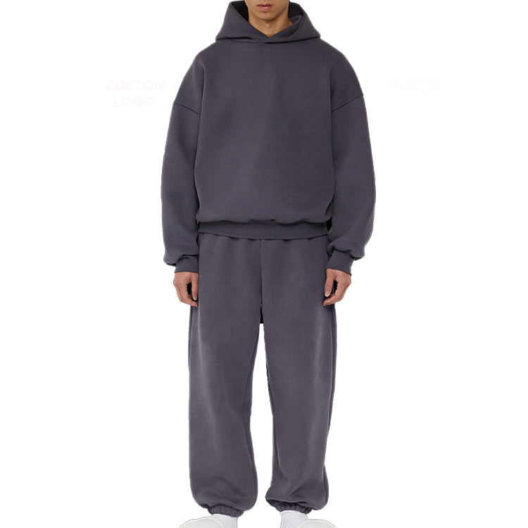 Custom Tracksuit Men Embroidered Hoodie Jogger Set Oversized Pullover Hoodies Sweatpants For Unisex