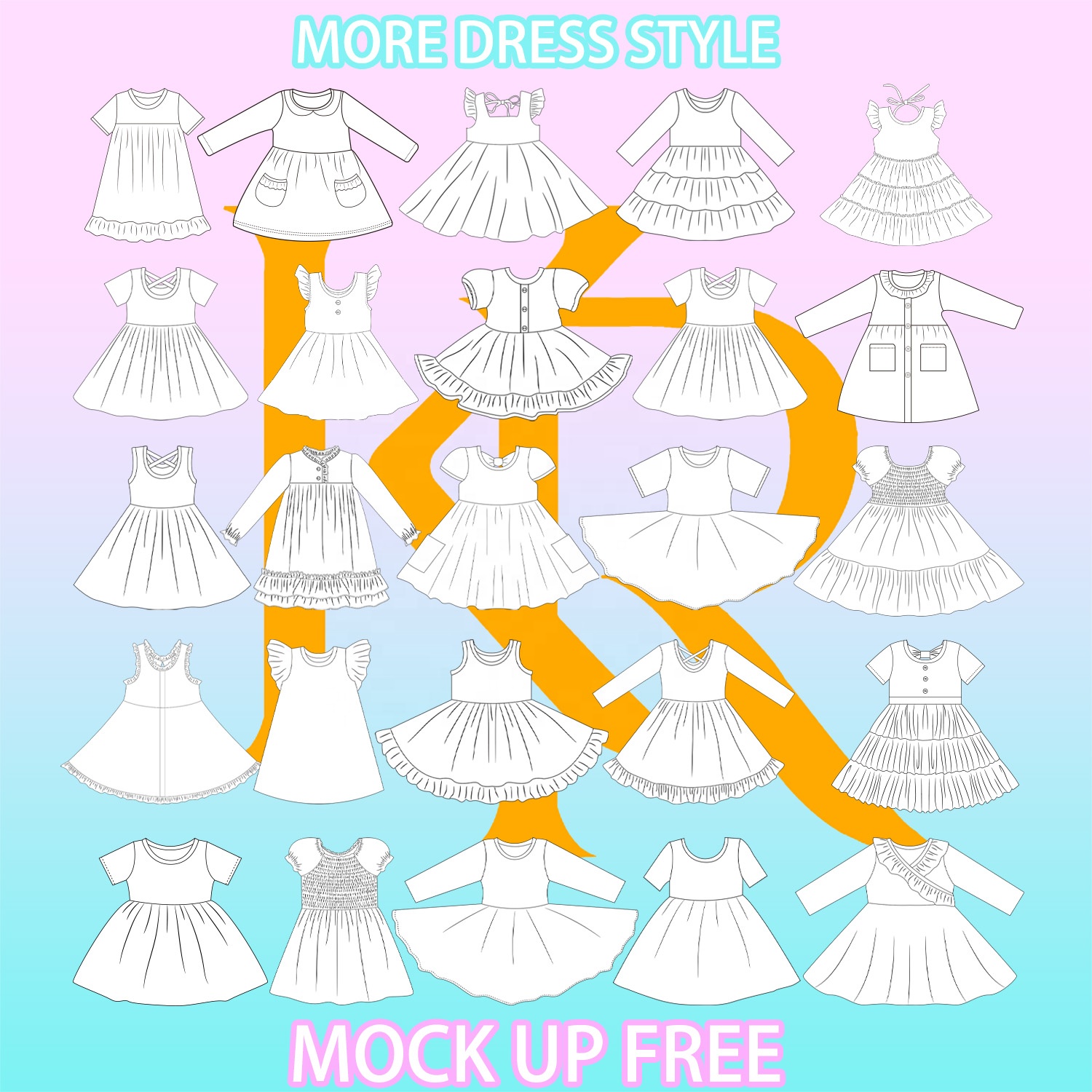 Kerui Girls Kids Dress Little Girl Print the New Style of Children Witch Bows Sleeveless Baby Girl Summer Dress
