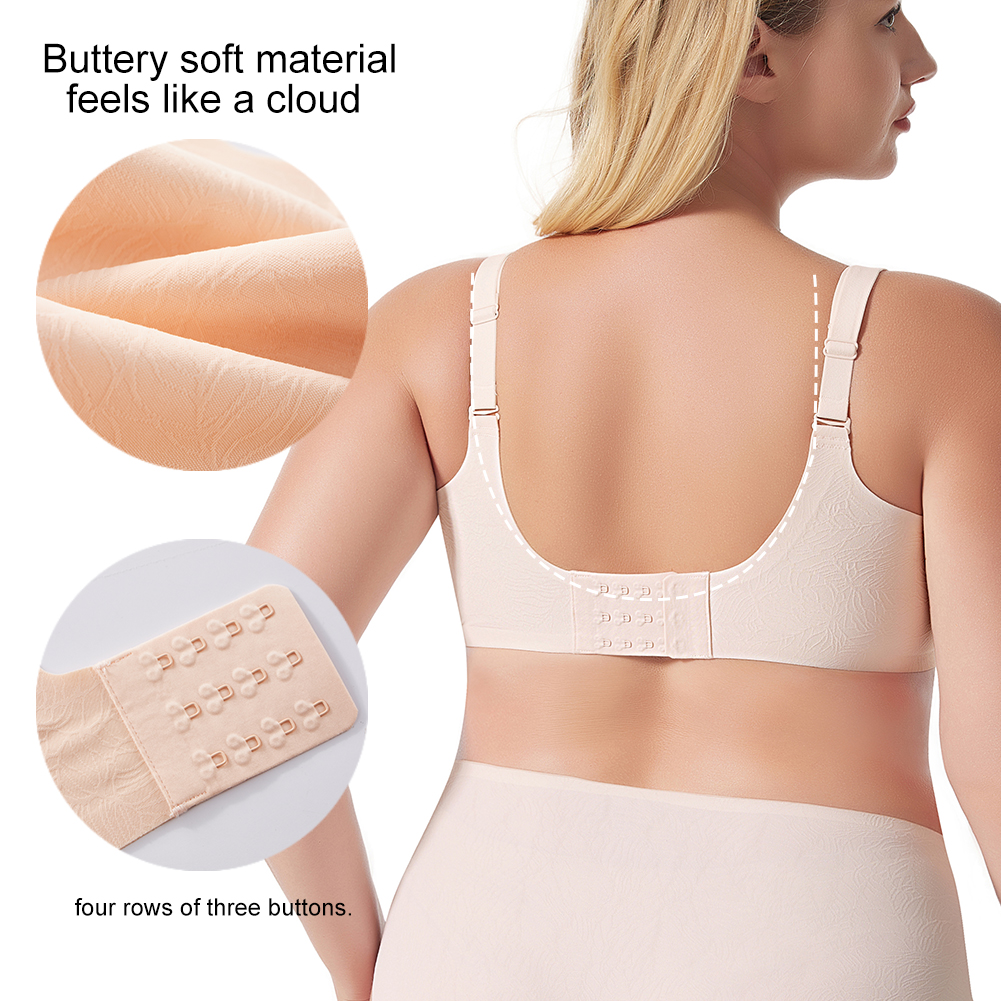 Plus Size Women's Thin Cup Seamless Breathable Jelly Halter Bra