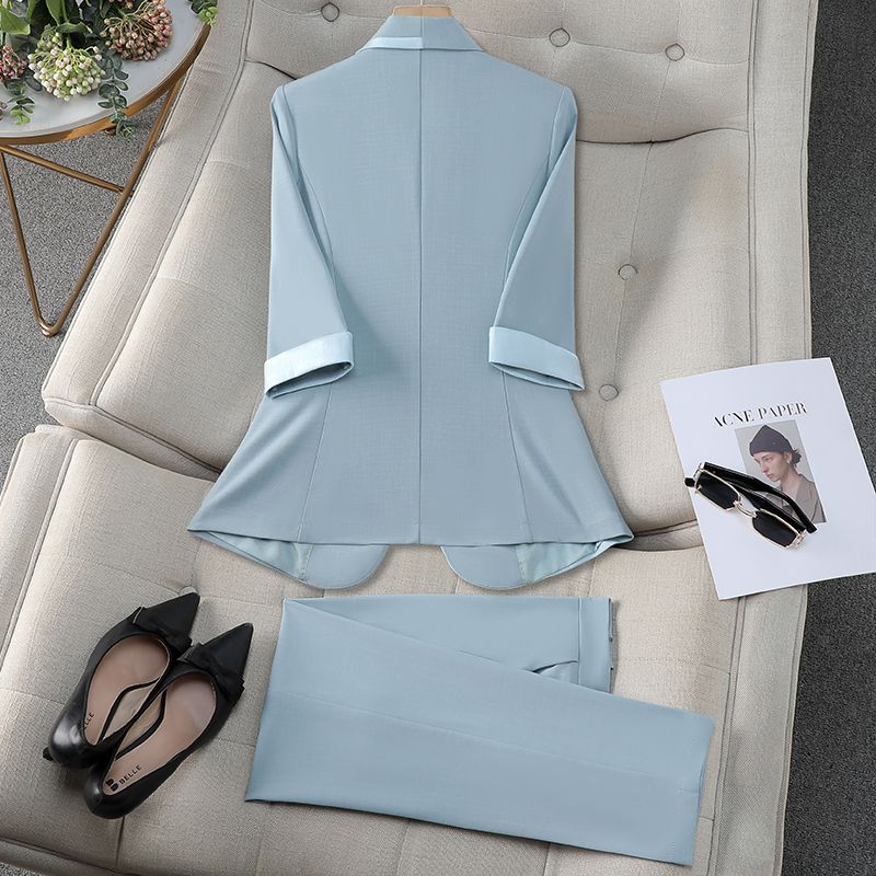 Women's Coat and Trousers Suit Office Breathable Women's Designer Professional Dress Business Work Clothes Two-piece Suit