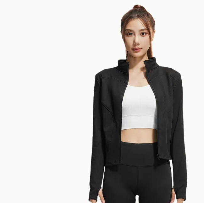Mesh Spliced Yoga Fitness Coat Women Loose Breathable Yoga Cardigan Training Outerwear