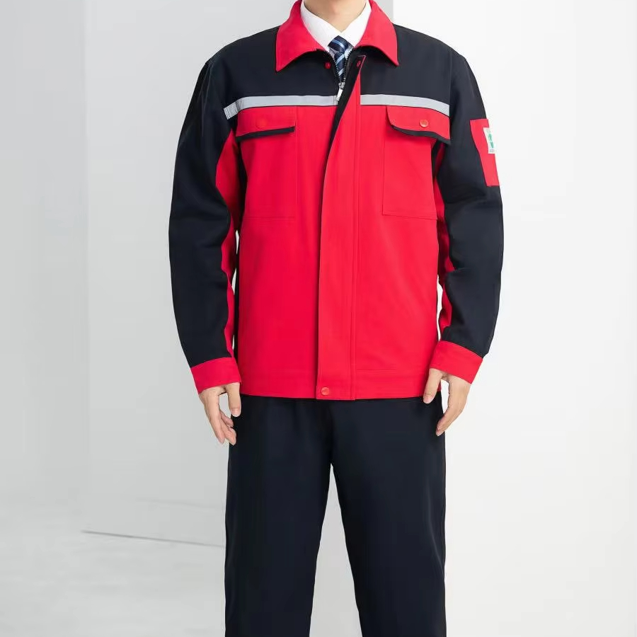OEM High Quality Cotton Work Clothes Men and Women Mechanic Coverall Workwear Suit Construction Safety Scrubs Uniforms Set