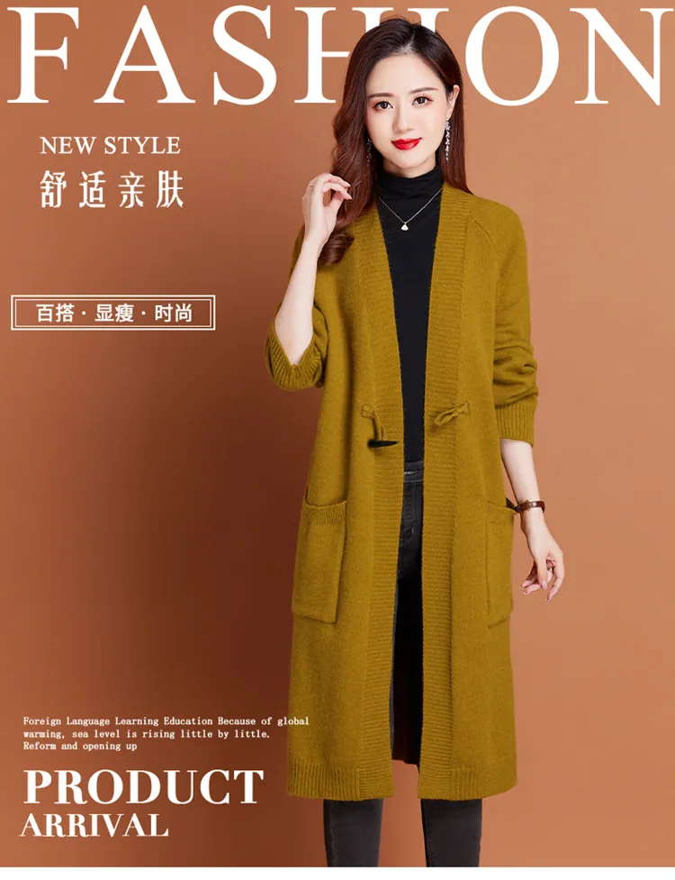 Long Style Knitted Outerwear 2