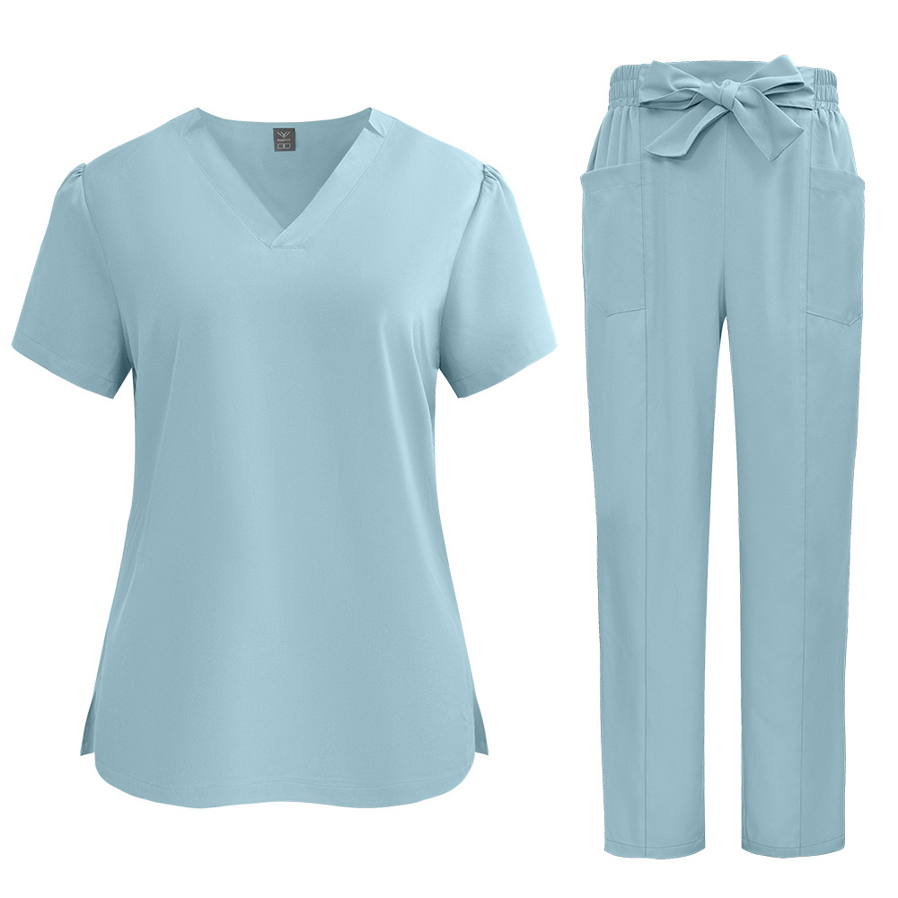 Ladies' Thin Comfortable Breathable Dobby Fabric Doctor Uniform Set ODM Supply Beauty Salons Maternity Centers Dental Clinics