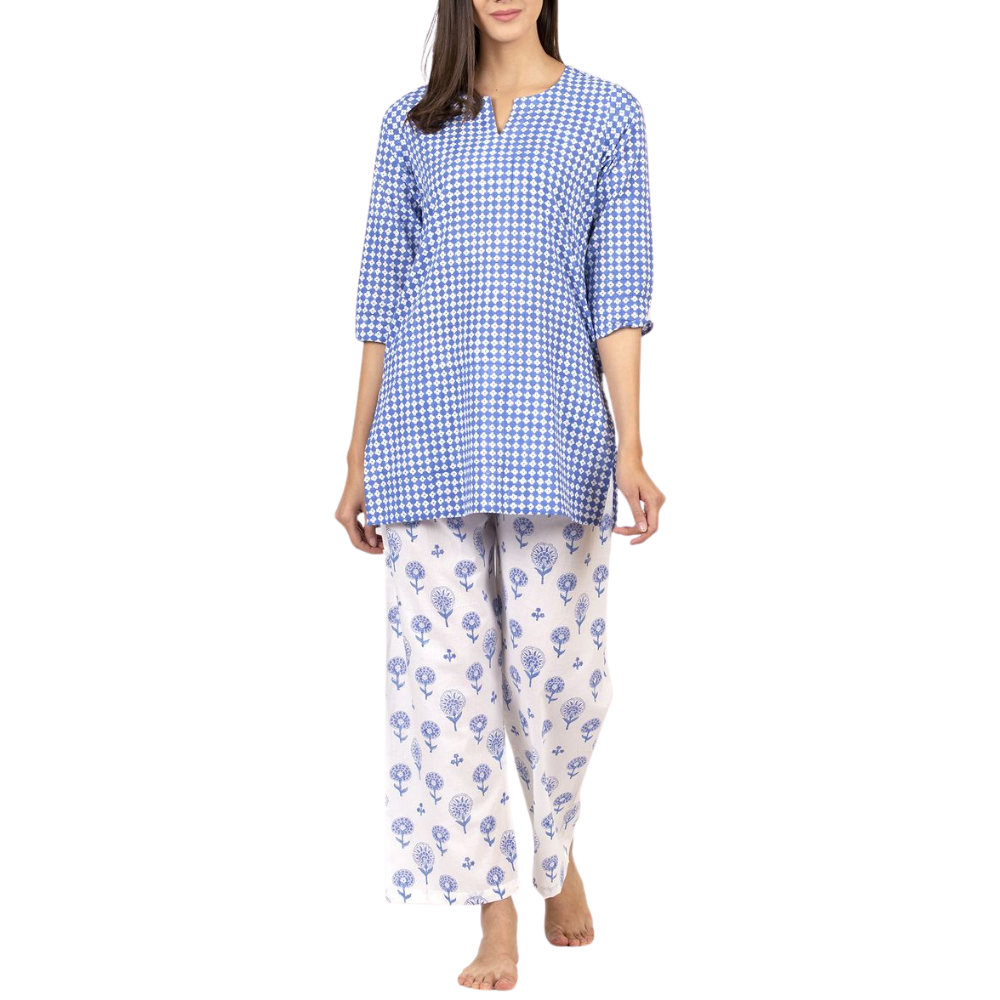Luxury Elegant Bamboo Pajamas Set Soft Knitted Front Logo Women's Two Piece Breathable Comfortable Sleepwear