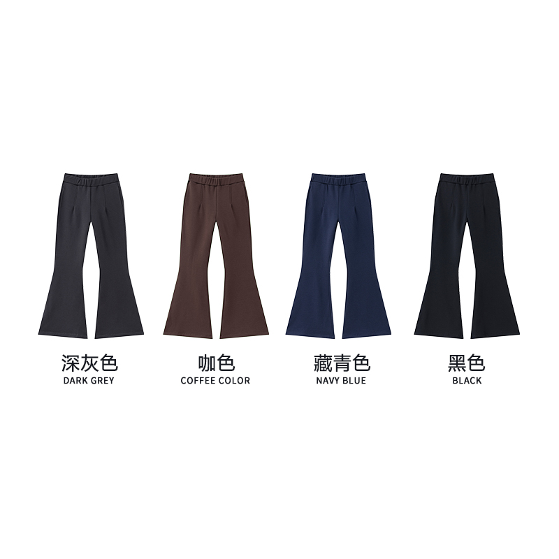 Wholesale Breathable Trousers Women Stretchy Flare Pant Solid Color Flared Trousers Women Elastic Thick Flared Trousers
