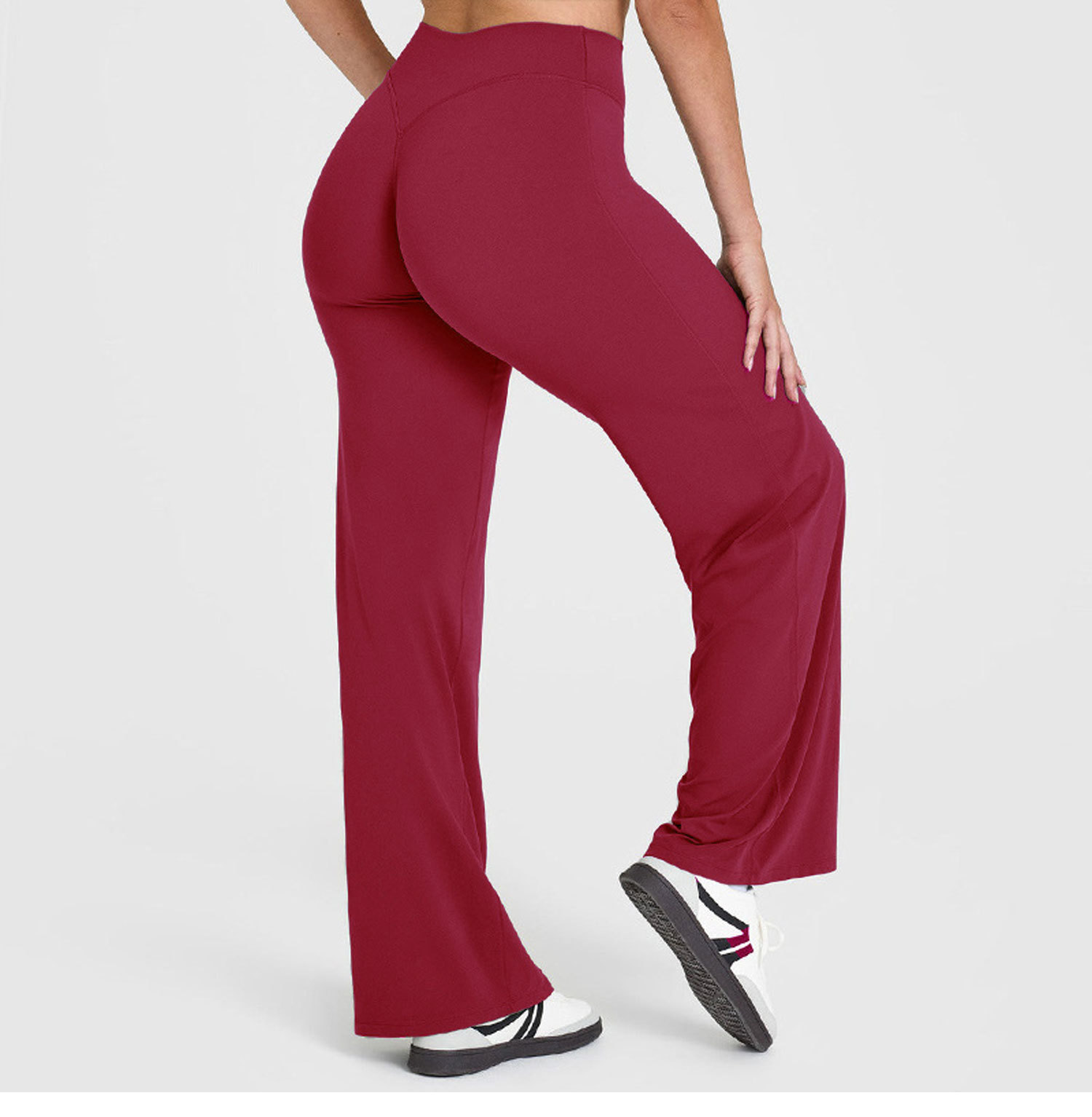 High Waisted Straight Leg Yoga Pants - Detail 3
