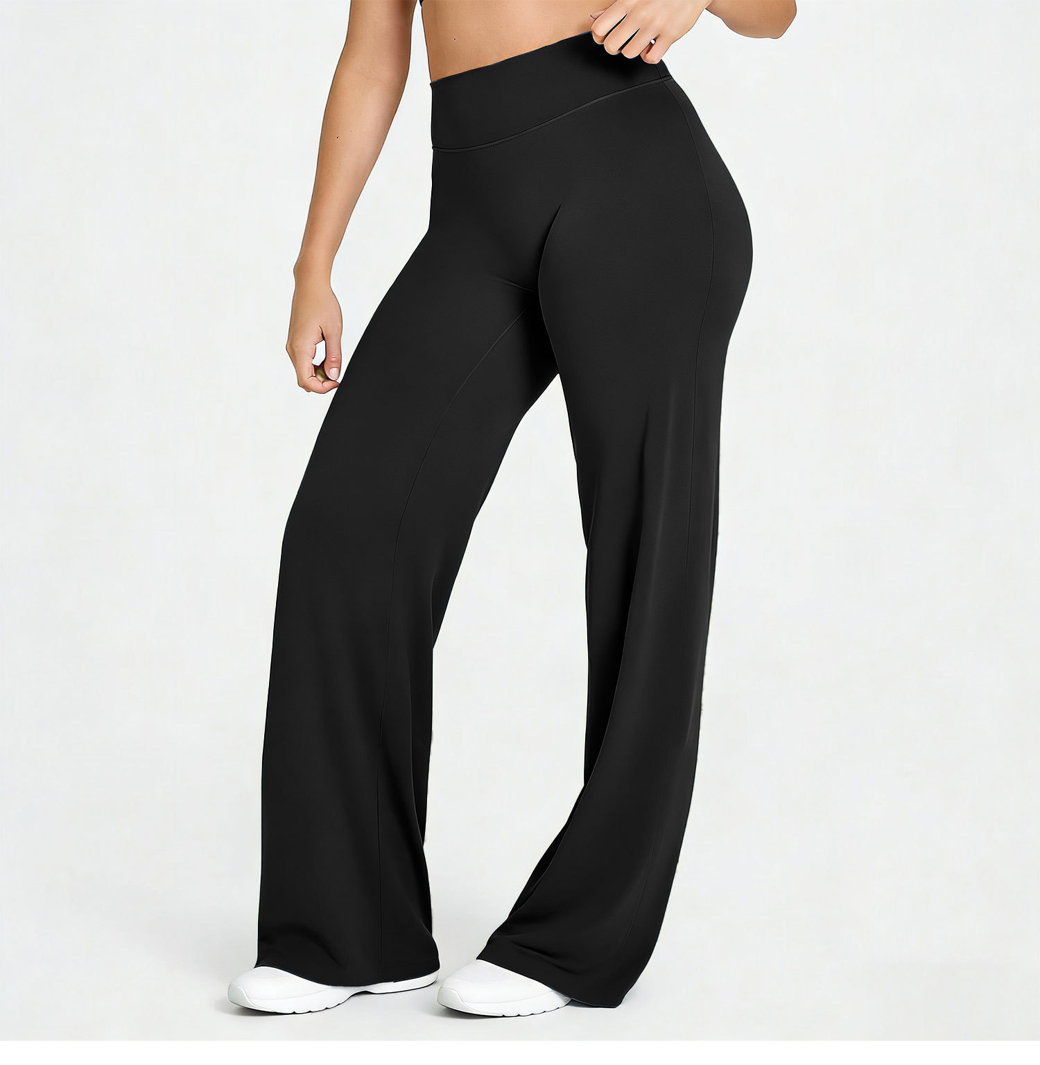 High Waisted Straight Leg Yoga Pants - Detail 6