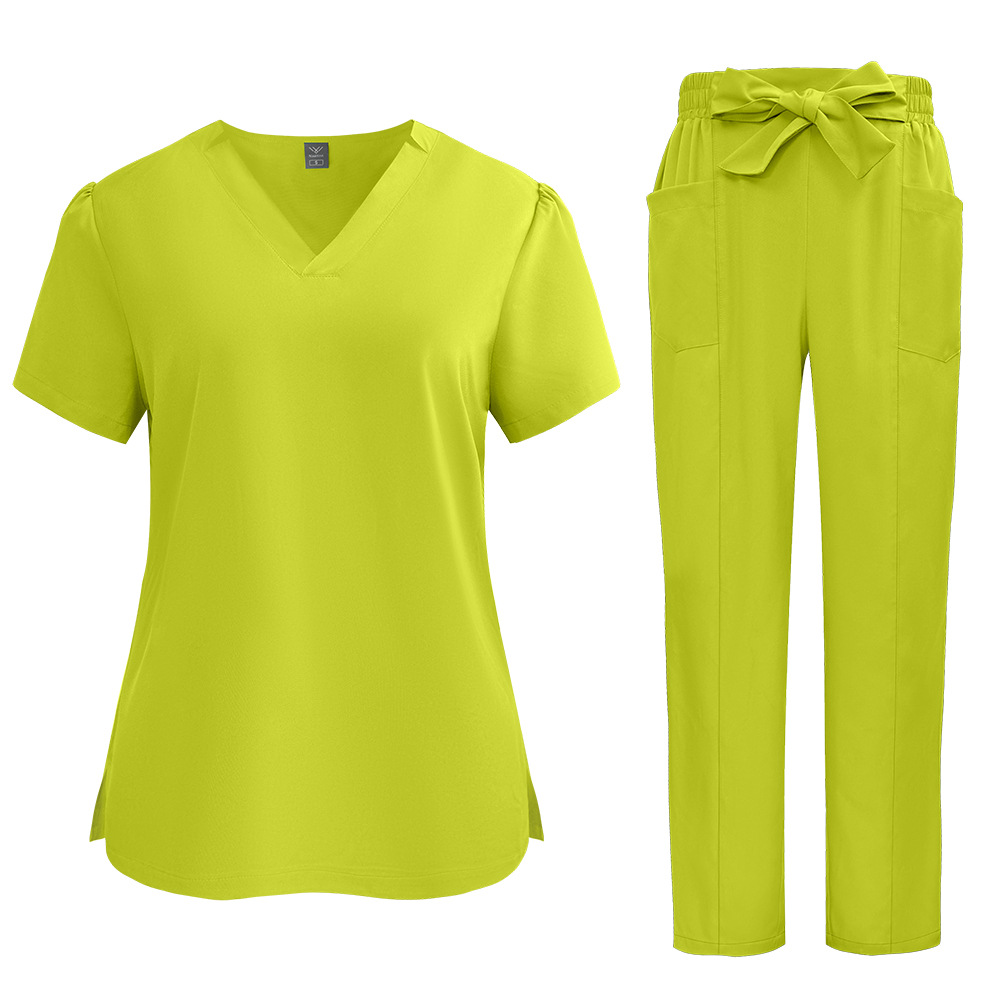 Ladies' Thin Comfortable Breathable Dobby Fabric Doctor Uniform Set ODM Supply Beauty Salons Maternity Centers Dental Clinics