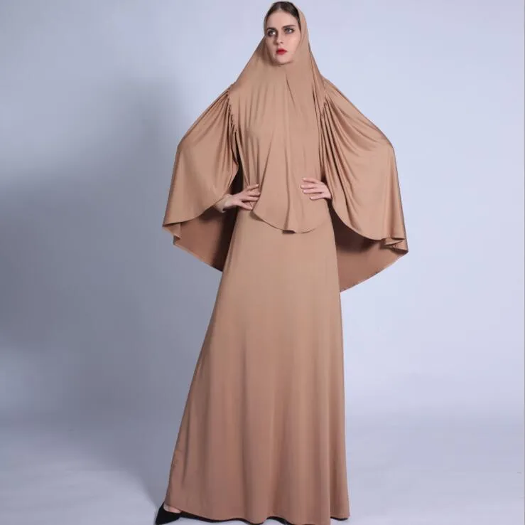 Muslim Women Hijab Dress Two Pieces Abaya Colors