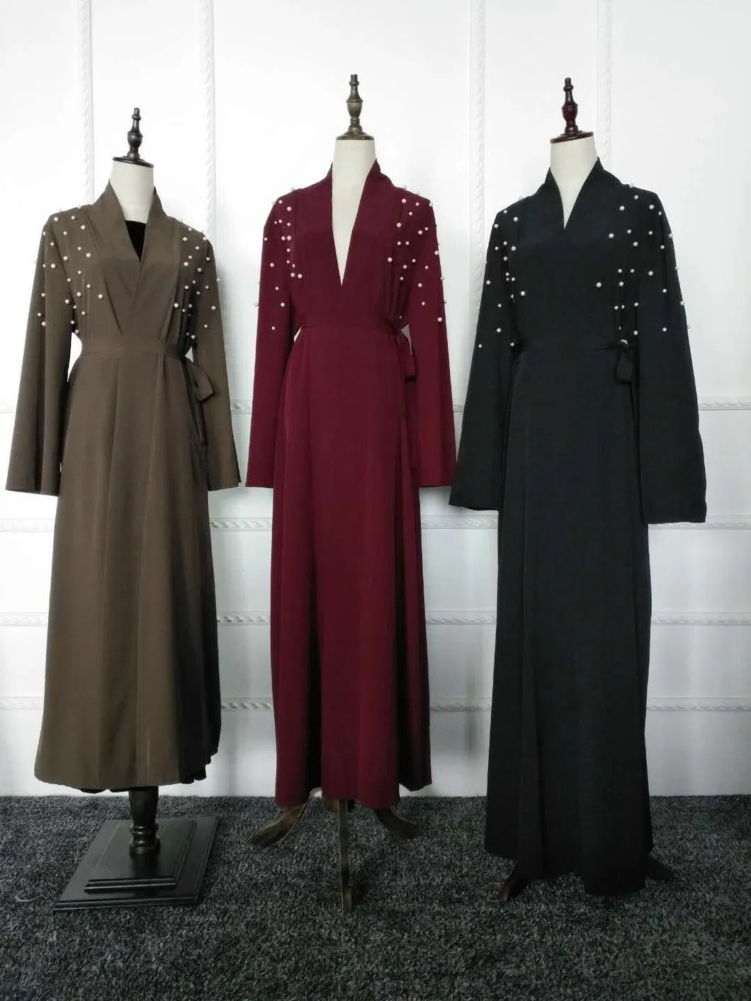Weimei New Design Cardigan Eid Black Dubai Open Abaya Factory Garments Price Fashion Women Clothes Muslim Islamic Maxi Dress Women Modest Clothing Kimono